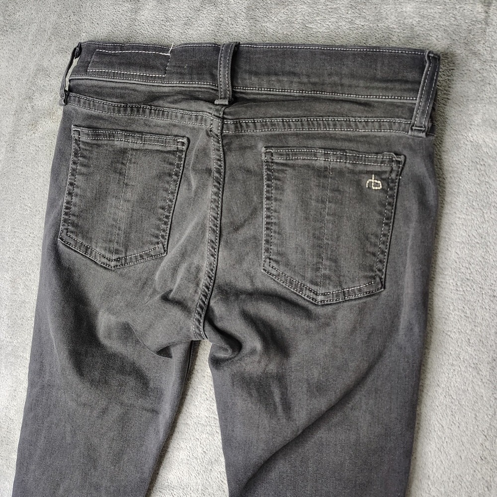 Rag & Bone Jeans Womens 26 Black Legging‎ Low Rise Dark Wash Made in USA Denim